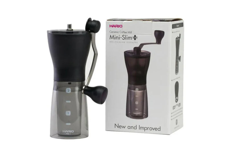 Hario Mini Coffee Hand Grinder, Mill Plus - Transparent Black